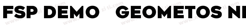 FSP DEMO   Geometos Neue字体转换